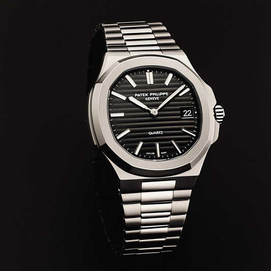 Patek Philippe Nautilus Collection – Black Dial Quartz Steel Bracelet Edition