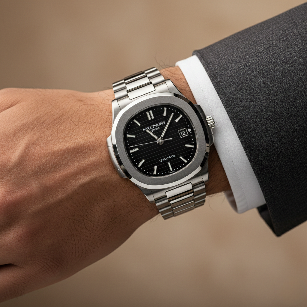 Patek Philippe Nautilus Collection – Black Dial Steel Bracelet Edition