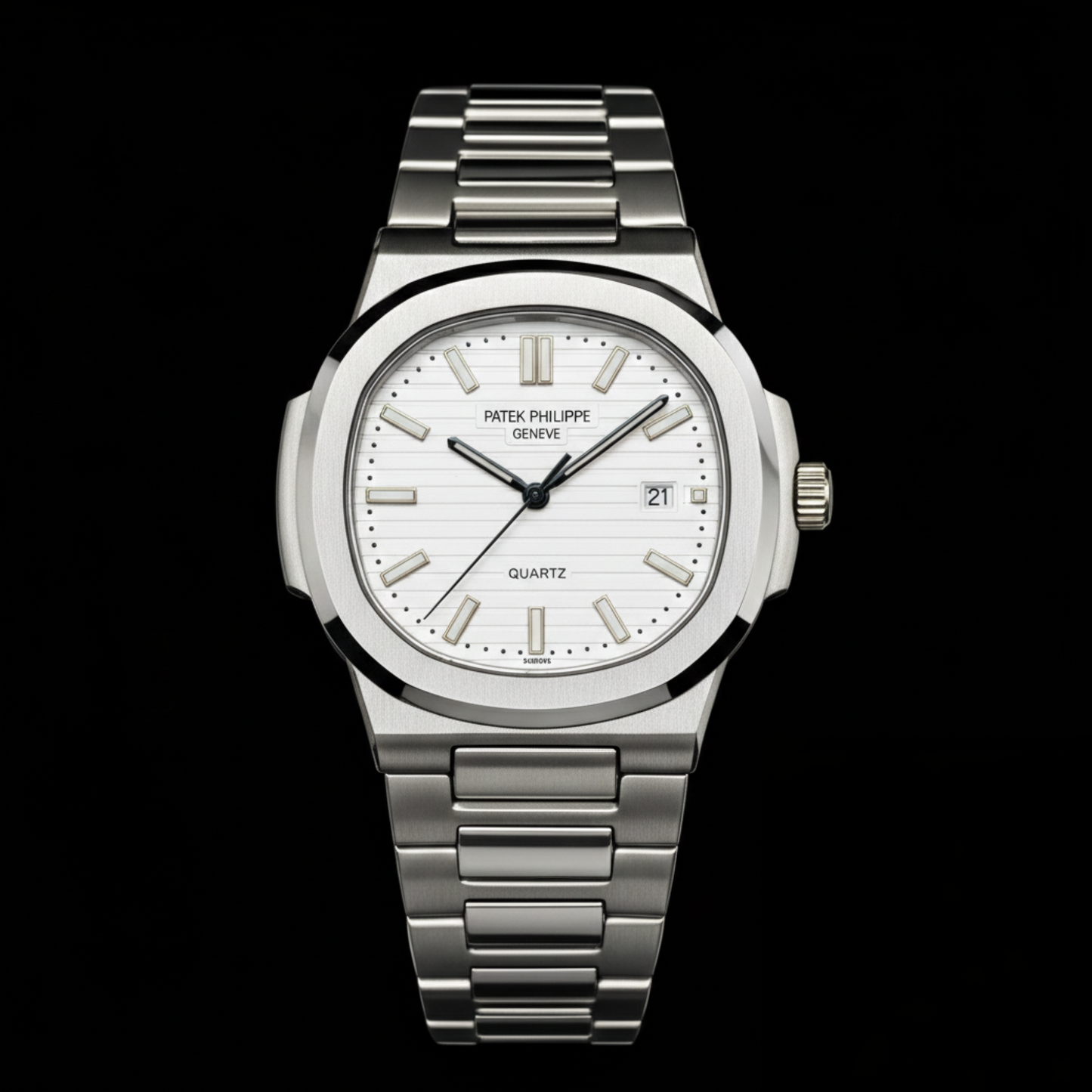 Patek Philippe Nautilus Collection – White Dial Steel Bracelet Edition