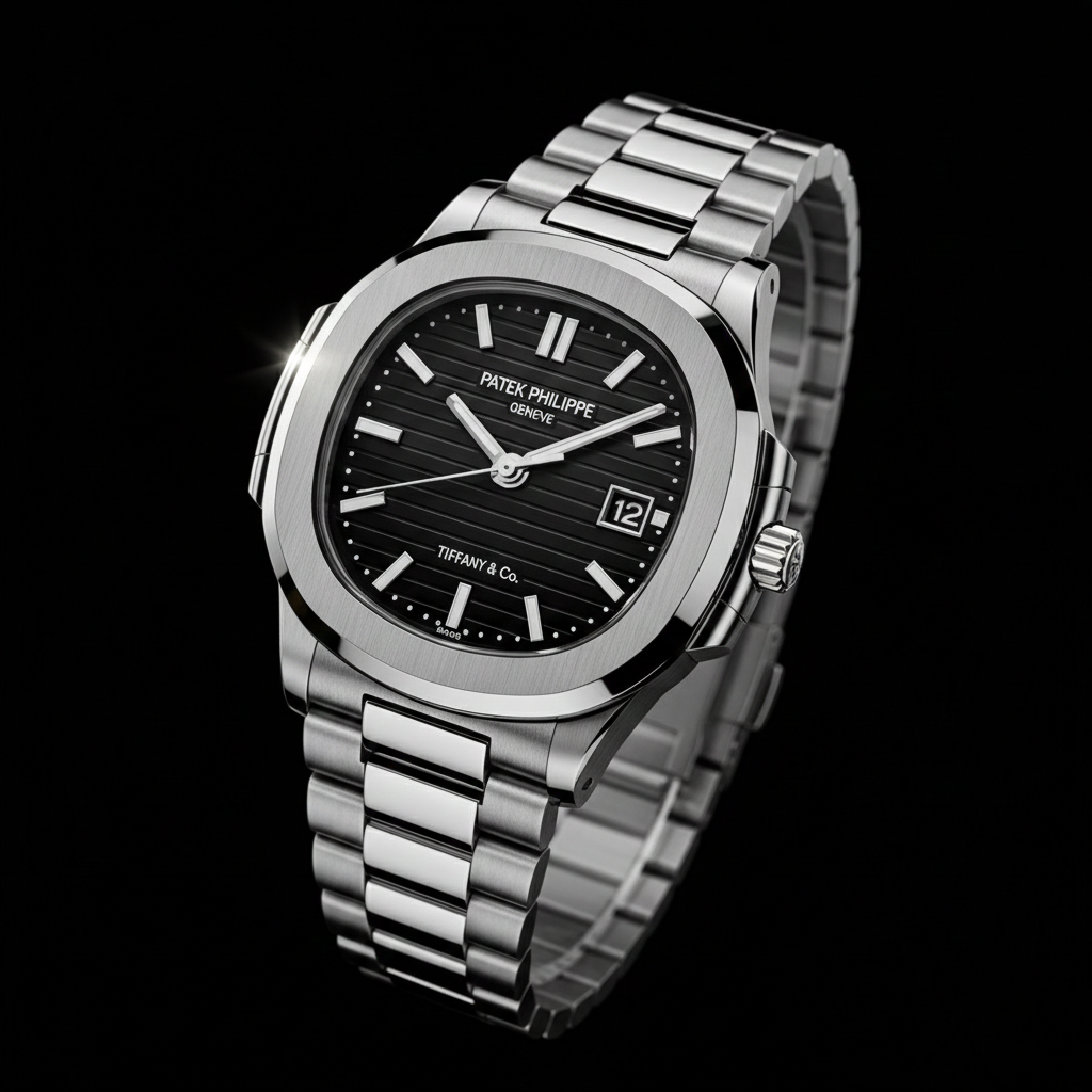 Patek Philippe Nautilus Collection – Black Dial Steel Bracelet Edition