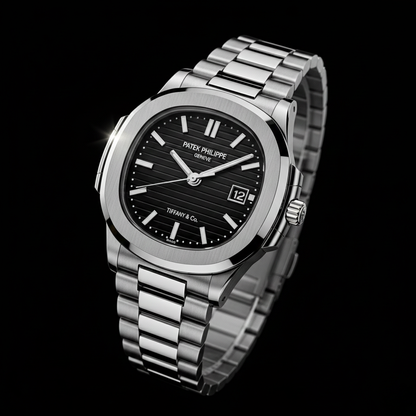 Patek Philippe Nautilus Collection – Black Dial Steel Bracelet Edition