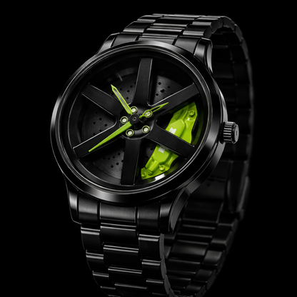 SKMEI 1787 — Rotating Wheel Rim Watch | Neon Green Edition