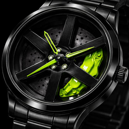 SKMEI 1787 — Rotating Wheel Rim Watch | Neon Green Edition