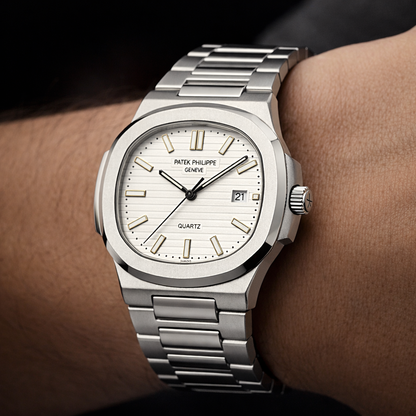 Patek Philippe Nautilus Collection – White Dial Steel Bracelet Edition
