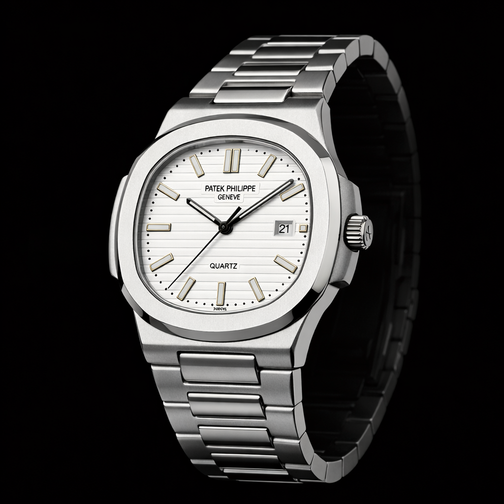 Patek Philippe Nautilus Collection – White Dial Steel Bracelet Edition