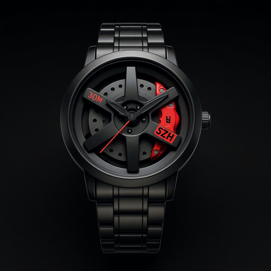 SKMEI 1787 — Rotating Wheel Rim Watch | Stealth Red Edition