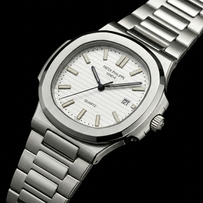 Patek Philippe Nautilus Collection – White Dial Steel Bracelet Edition
