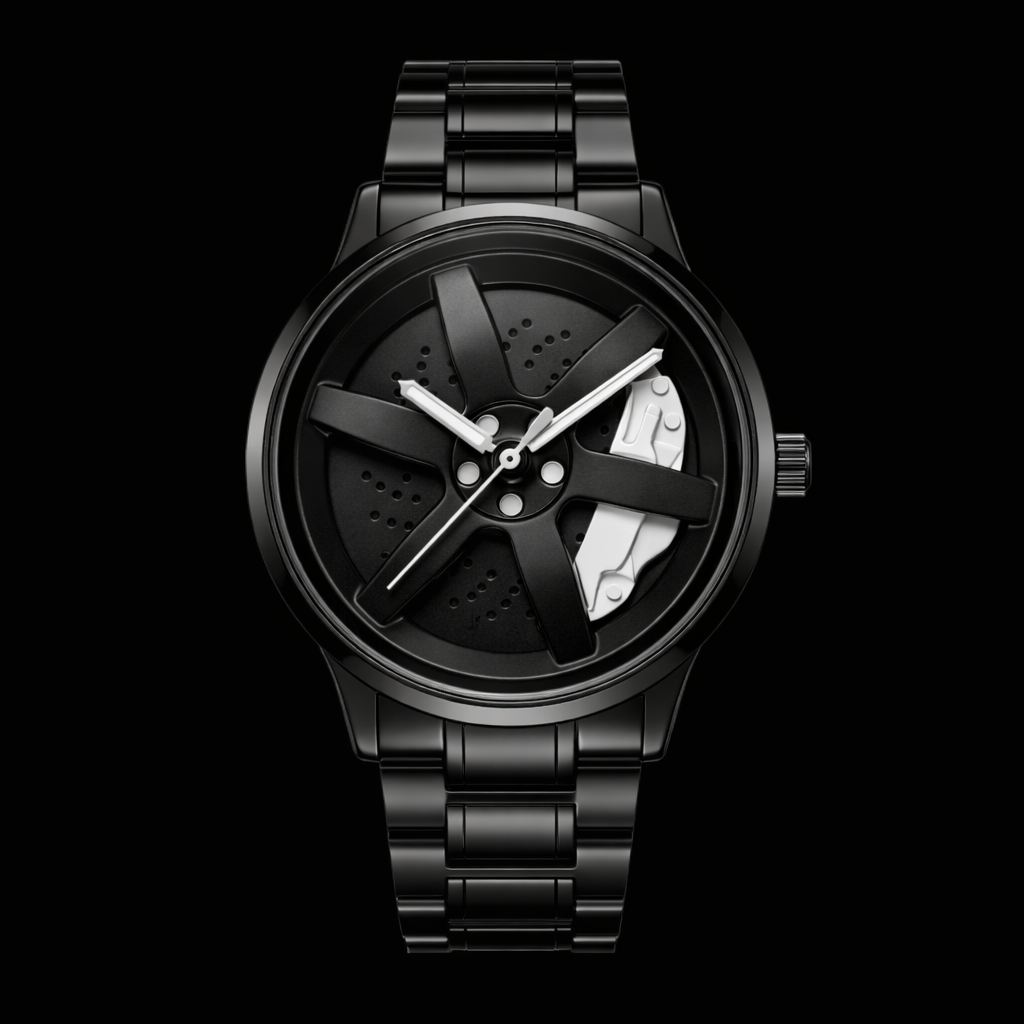 Rotating Wheel Rim Watch | Phantom White Edition