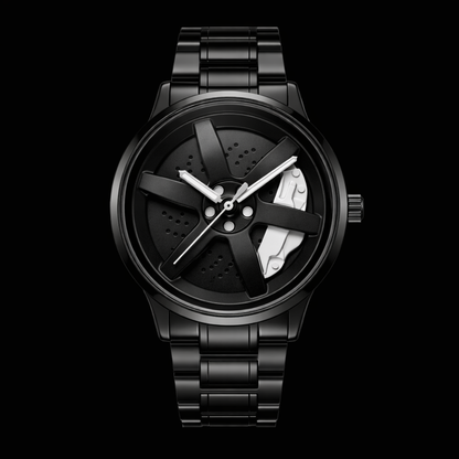 Rotating Wheel Rim Watch | Phantom White Edition