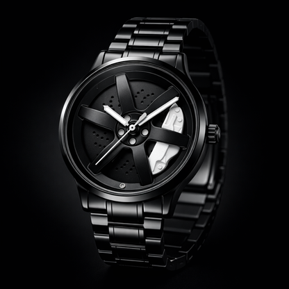 Rotating Wheel Rim Watch | Phantom White Edition