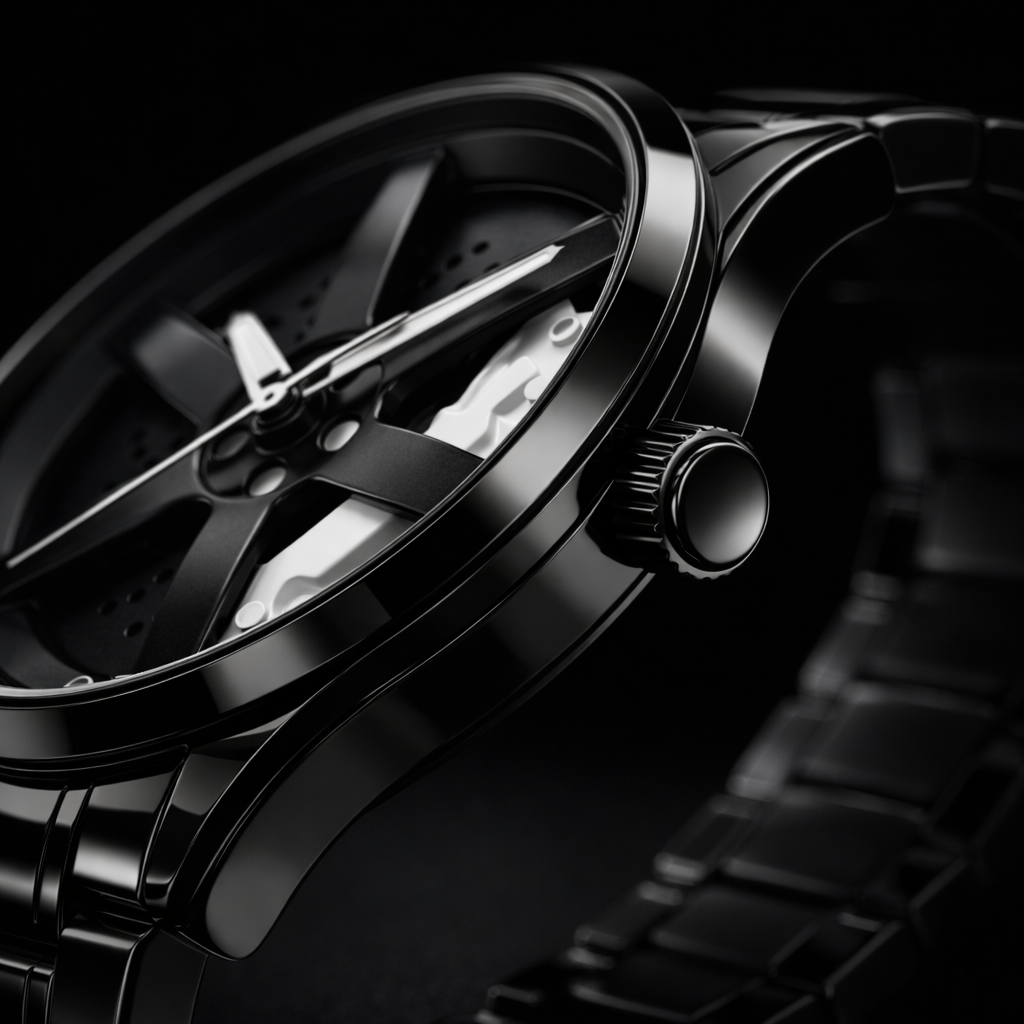 Rotating Wheel Rim Watch | Phantom White Edition