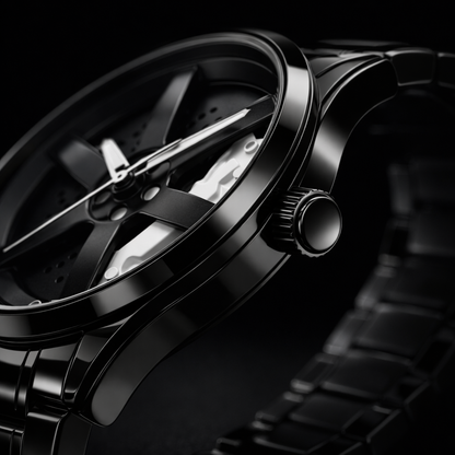 Rotating Wheel Rim Watch | Phantom White Edition